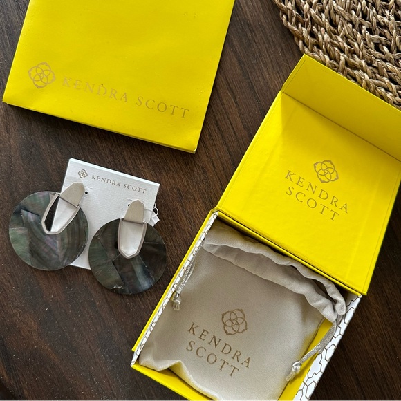 Kendra Scott • Diane Rhodium Plated Mother of Pearl Earrings - Picture 3 of 7